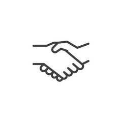 Handshake line icon