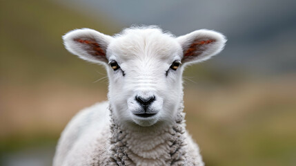Obraz premium Face Face Encounter With Swale Dale Sheep