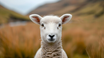 Fototapeta premium Face Face Encounter With Swale Dale Sheep