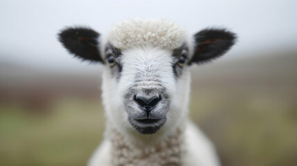 Fototapeta premium Face Face Encounter With Swale Dale Sheep