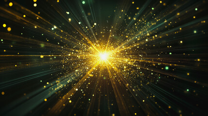 Fototapeta premium Abstract light explosion and network points, dot, earth's surface, digital background Innovation network points Earth's surface wave background digital wave information technology background