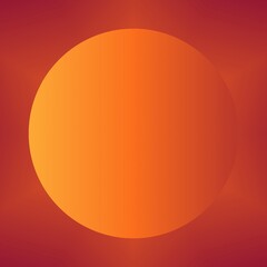 an abstract background with a large orange circle in the center on a red background. The circle has a gradient of orange and yellow, and the background is a gradient of red and pink