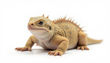 Obraz premium Cute and curious a lizards gaze