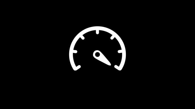 Speedometer icon, high performance racing increase and decrease animation. car dashboard concept.