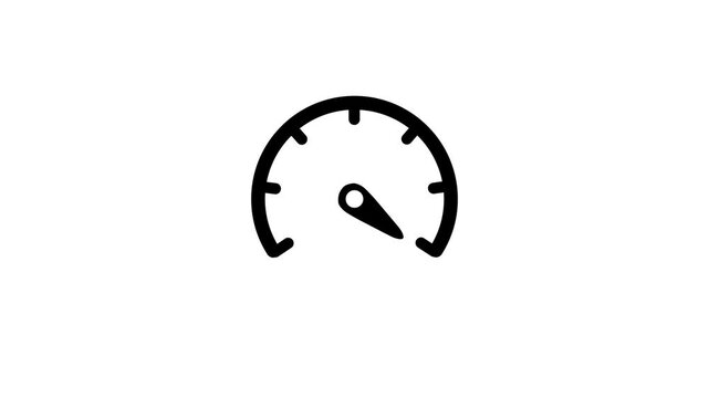 Speedometer icon, high performance racing increase and decrease animation. car dashboard concept.