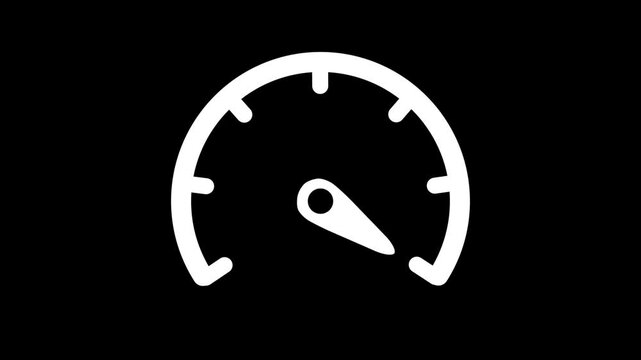 Speedometer icon, high performance racing increase and decrease animation. car dashboard concept.