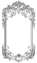 Classic Silver Frame with Floral Embellishments