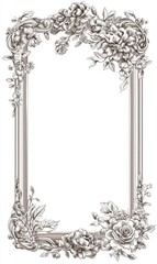 Classic Silver Frame with Floral Embellishments