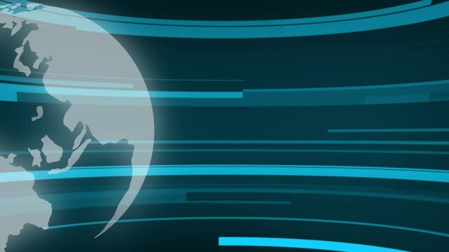 News studio. Newsroom Background for News Broadcasts. Blurred of studio at TV station. News channel design.