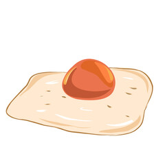 Fried sunny side up egg clipart vector illustration