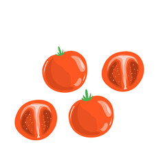 vector illustration of red Cherry tomatoes