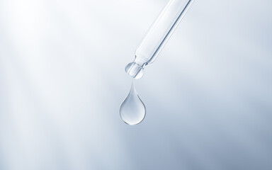 Cosmetics liquid dropper with skin care concept, 3d rendering.