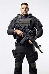 Fototapeta premium Rifle military weapon adult.