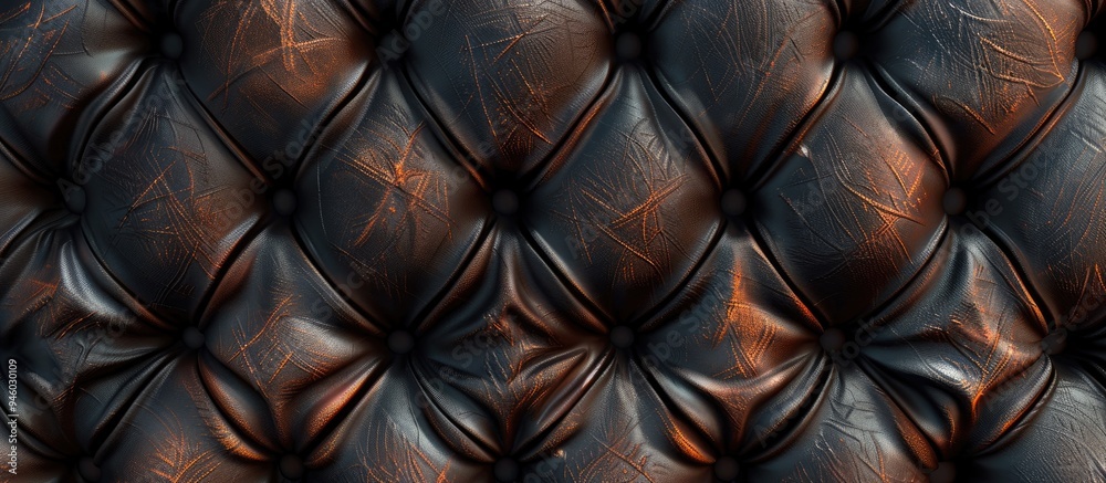 Poster leather with a textured fabric background. copy space image. place for adding text and design