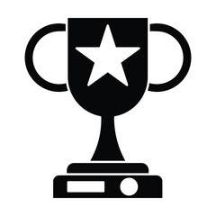 trophy icon vector on white background