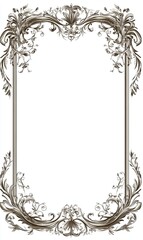 Luxurious Platinum Frame with Ornamental Details