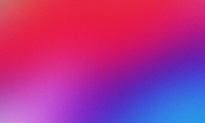 Abstract background with a grainy texture fading from red to blue