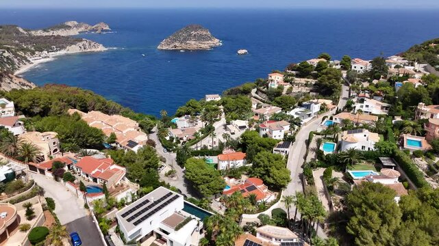 Le ville di Cap Negre, Alicante, Spagna. costa di Jabea
Vista aerea della Costa Blanca a nord di Alicante.