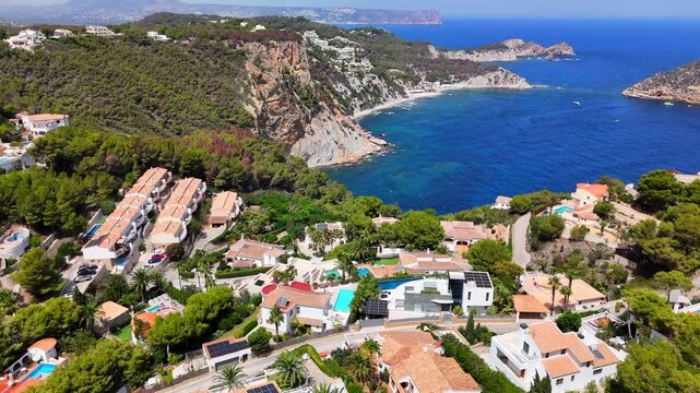 Le ville di Cap Negre, Alicante, Spagna. costa di Jabea
Vista aerea della Costa Blanca a nord di Alicante.