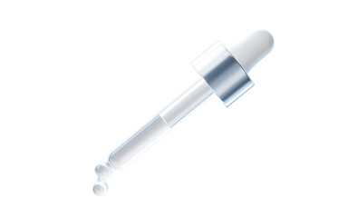 Cosmetics liquid dropper with skin care concept, 3d rendering.