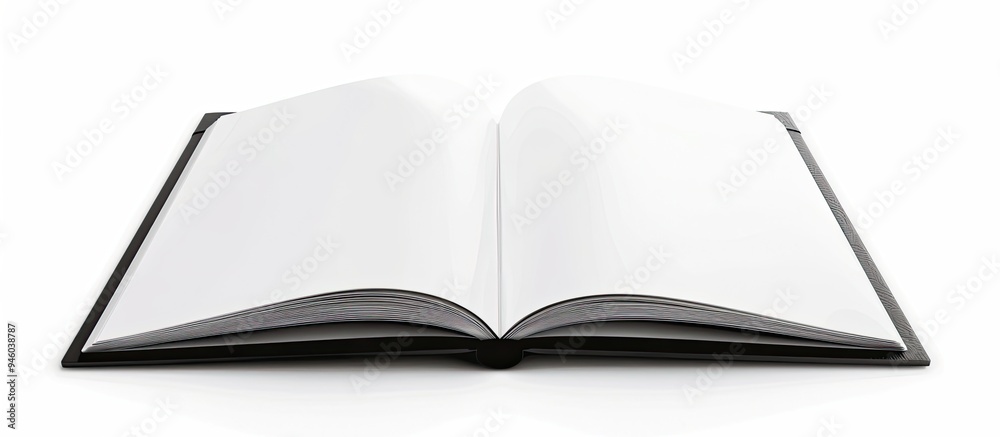 Poster plain notebook on a white background. copy space image. place for adding text and design