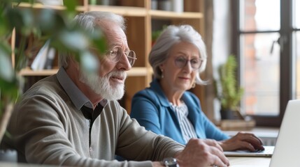 An older adult attending a live webinar on a specialized topic asking questions and interacting with the presenter
