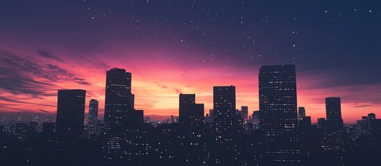 Twilight Towers: A dramatic cityscape banner