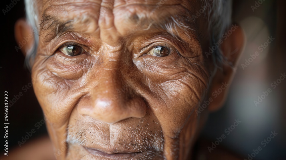 Aufkleber these portraits showcase elderly men from various ethnic backgrounds, each expressing deep wisdom an