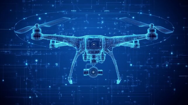 Futuristic Drone Technology Abstract Background