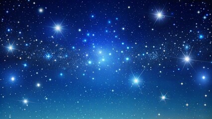 Obraz premium Glittering Starry Night Sky In Deep Blue For Magical And Cosmic Themes
