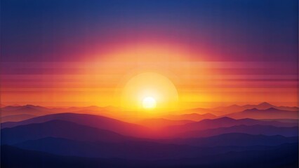 Obraz premium Gradient Sunset With Warm Hues For Serene And Romantic Atmosphere