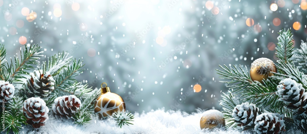 Poster Background for the Christmas and New Year holidays. Copy space image. Place for adding text and design