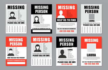 Missing person or wanted person set