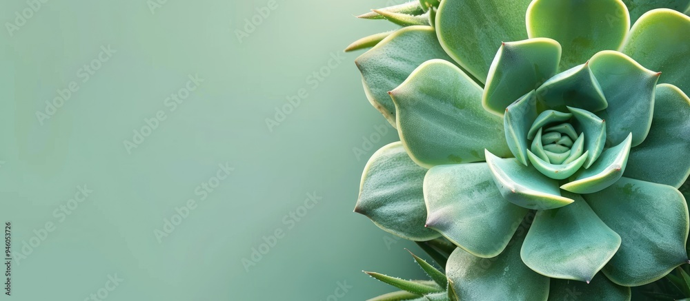 Canvas Prints succulent plant thorny leaf natural backdrop. Copy space image. Place for adding text and design