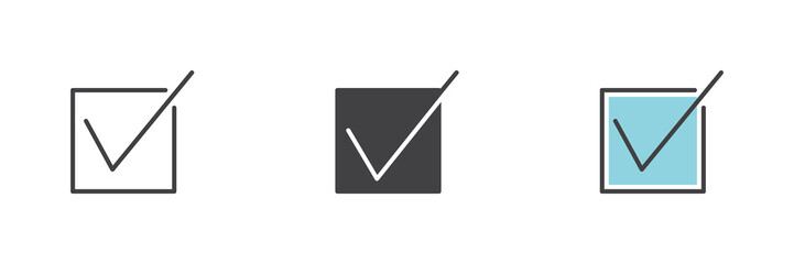 Checkbox different style icon set