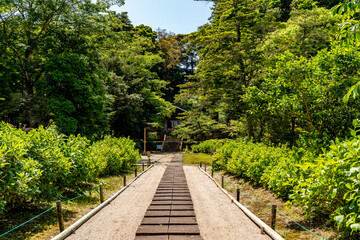Gesshoji Temple, also called The temple of Moonlight, family temple of Matsudaira clan, in Matsue, Shimane prefecture, Japan