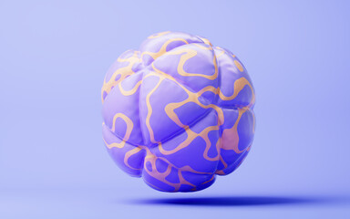 Inflatable soft balloon ball, 3d rendering.