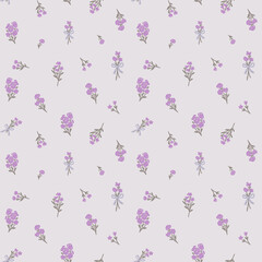 Romantic floral bouquets seamless pattern