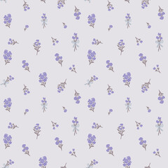 Romantic floral bouquets seamless pattern