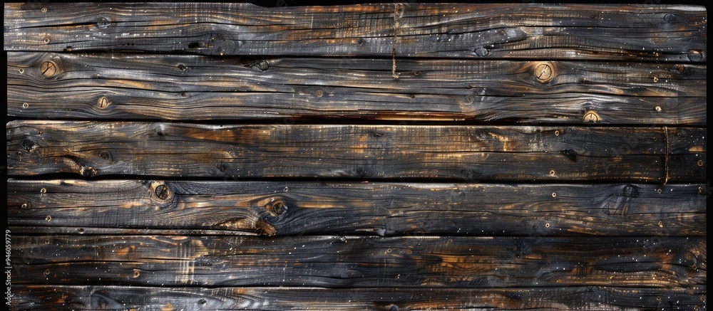 Poster aged wooden backdrop horizontal planks. copy space image. place for adding text and design