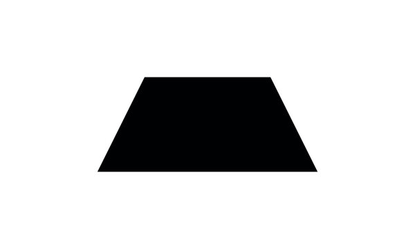 Isosceles trapezoid shape in geometry.