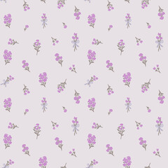 Romantic floral bouquets seamless pattern