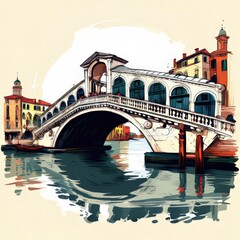 Fototapeta premium an AI Image Generator, city grand canal country