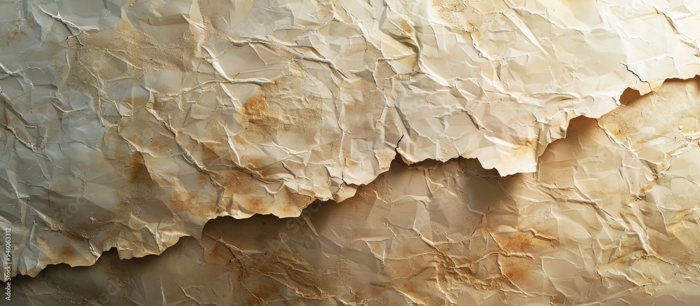 Poster recycled bright paper sheet texture or background with a torn edge vintage craft paper texture. copy