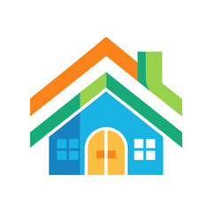 Home logo colorful vector illustration on a white background