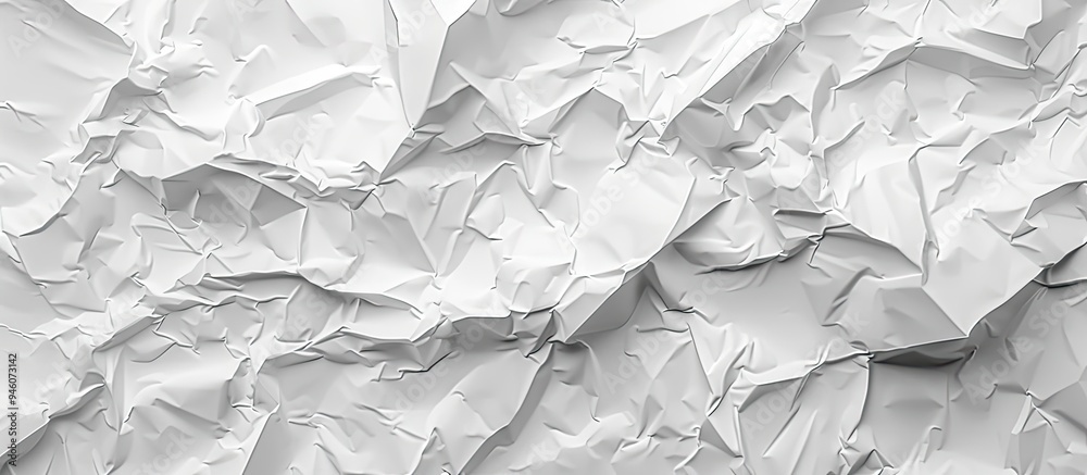 Poster crumpled texture of white paper background. copy space image. place for adding text and design