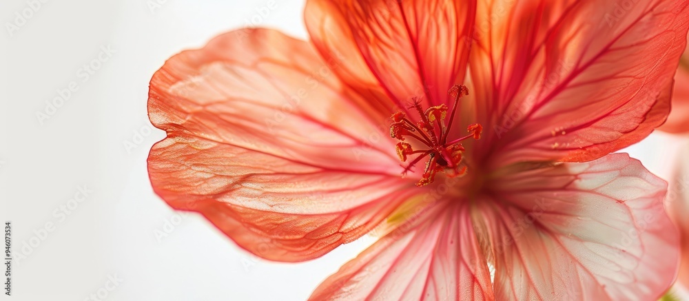 Canvas Prints Close up of a geranium flower. Copy space image. Place for adding text and design