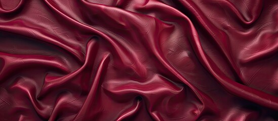Obraz premium Dark crimson backdrop featuring embossed imitation leather. Copy space image. Place for adding text and design