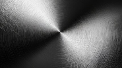 Brushed metal surface with dramatic lighting, sleek stainless steel texture background, industrial material close-up concept