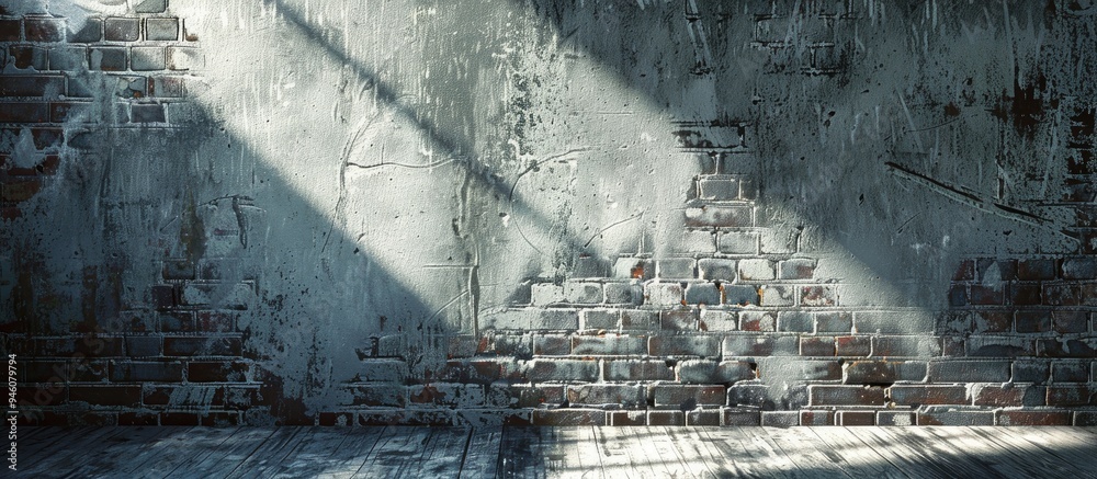 Poster abstract brick backdrop cinder block. copy space image. place for adding text and design